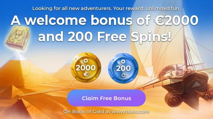 tsars casino welcome bonus