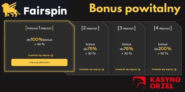 Welcome Bonus at Fairspin