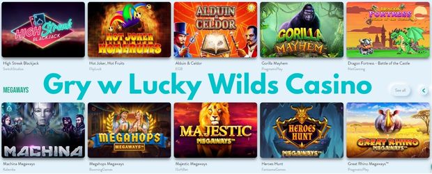 Games at Lucky Wilds Casino